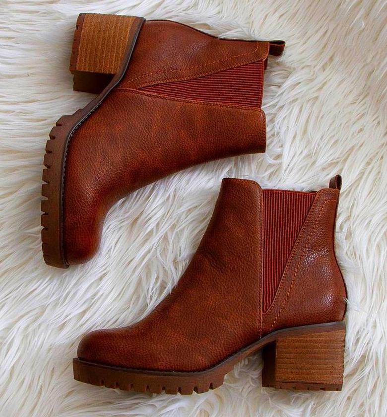brown leather boots image